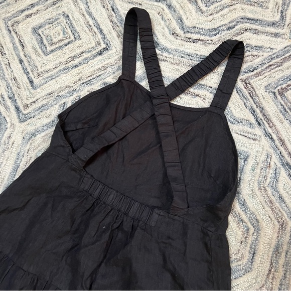 Anthropologie | Cloth & Stone Cross-Back Linen Tiered Dress - Picture 6 of 9